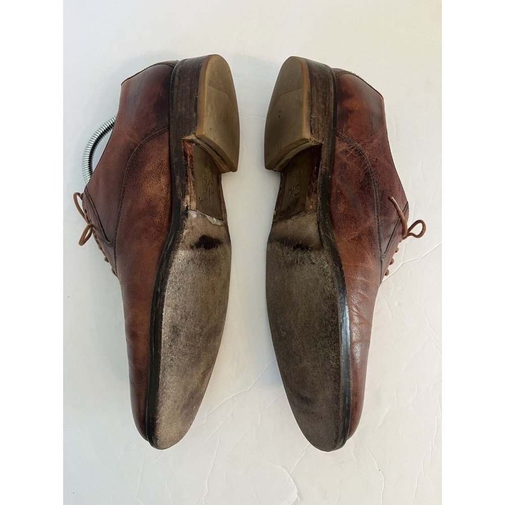 Cole Haan Mens Oxfords Shoes 10 M Brown Leather C10411 Lace Up Flat Heel - Picture 3 of 9
